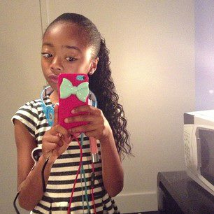 My cousin skai jackson on her phone